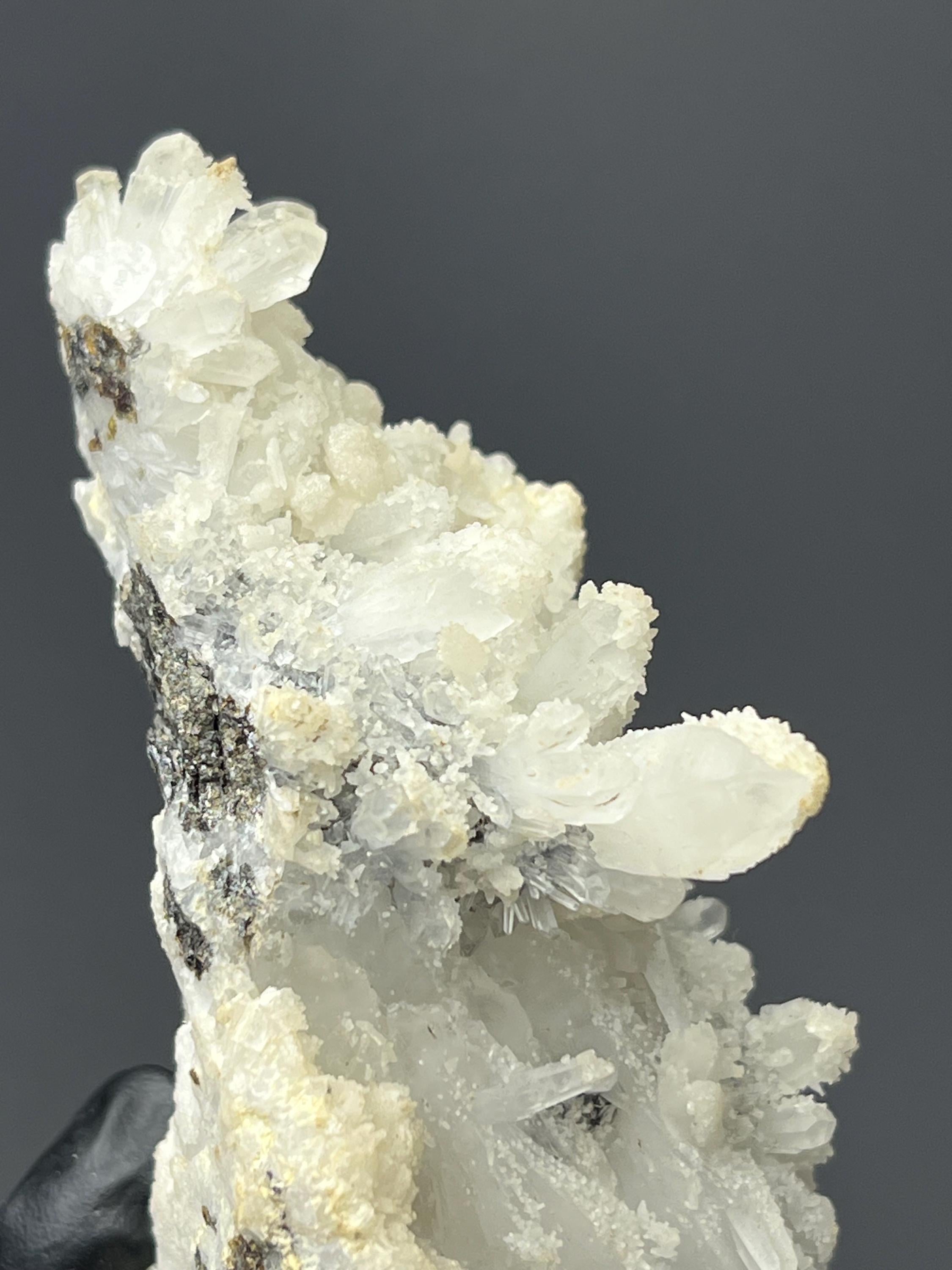 Druzy Crystal Calcite And Crystal Quartz With Sphalerite - Crystal Gemstone AE 