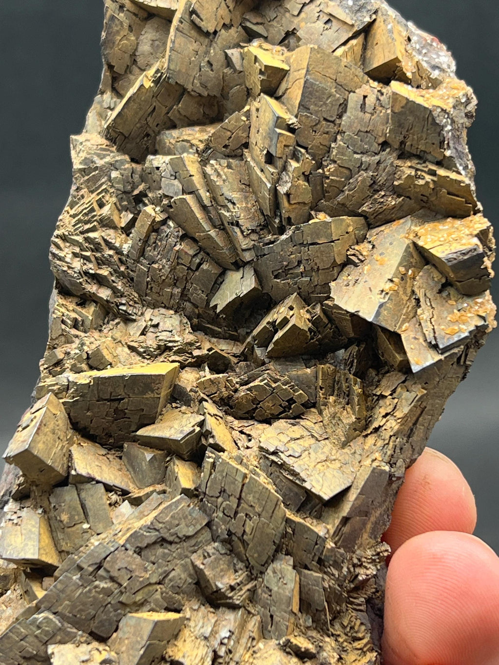 Special Quality, Calcite And Limonite On Iron Siderite, For Special Collection - Crystal Gemstone AE 
