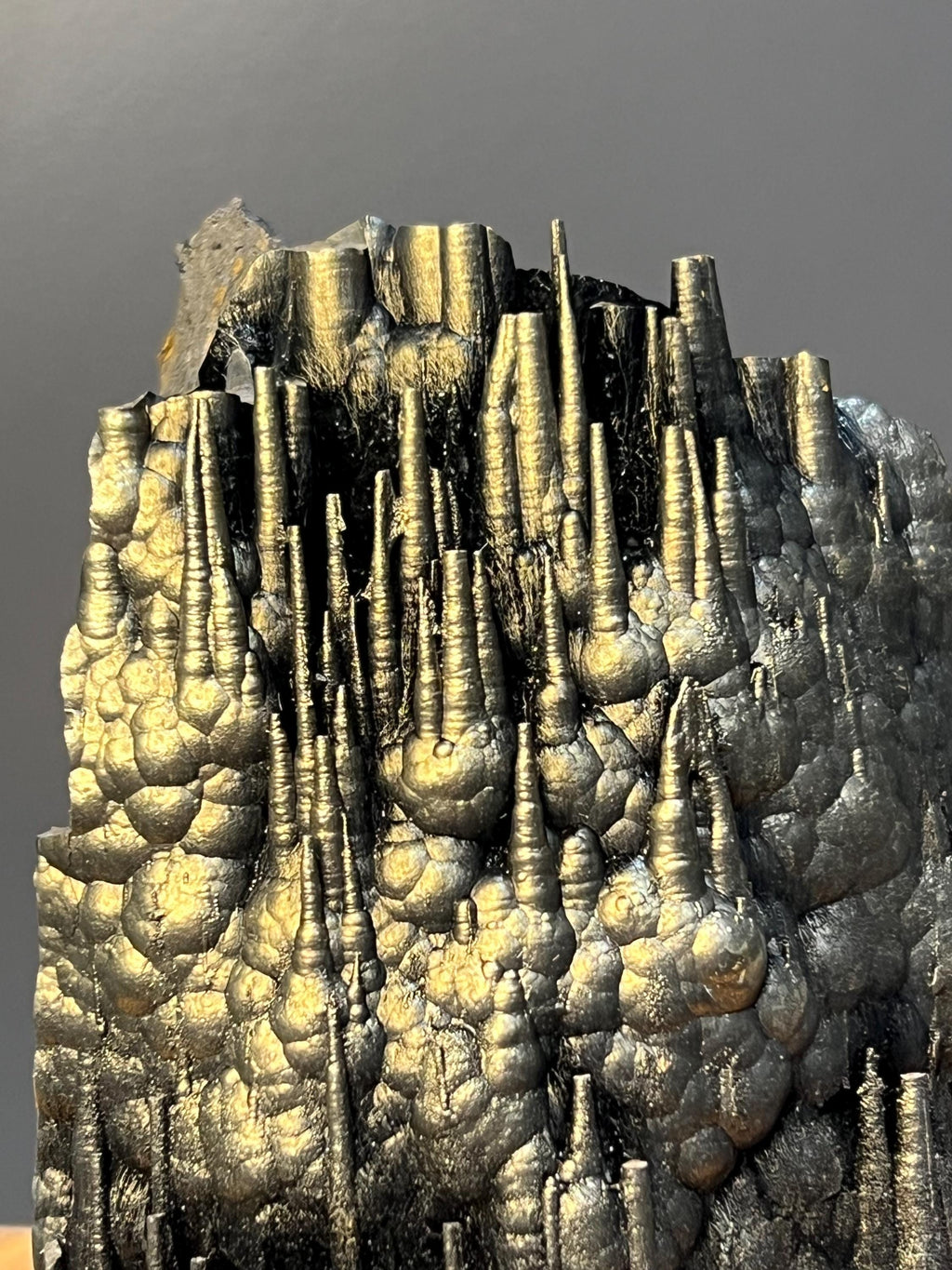 Museum Quality, Very Showy Golden Color Stalactite Goethite Specimen, For Special Collection - Crystal Gemstone AE 