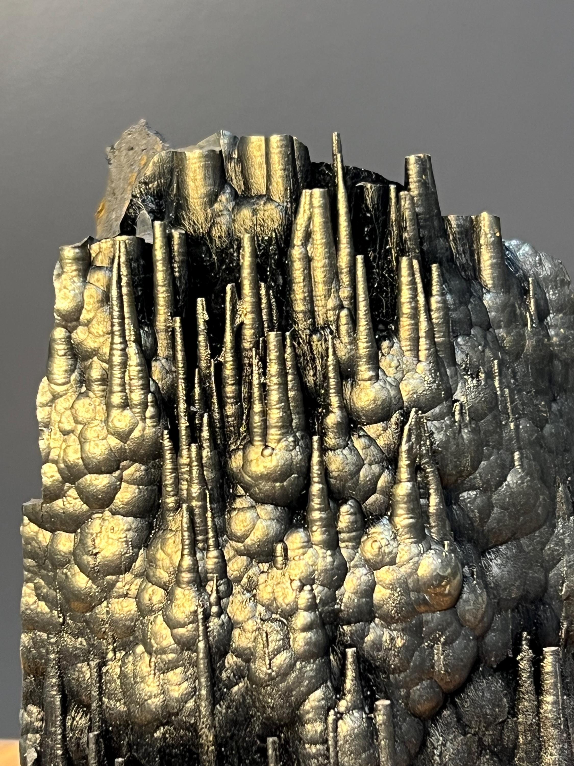 Museum Quality, Very Showy Golden Color Stalactite Goethite Specimen, For Special Collection - Crystal Gemstone AE 