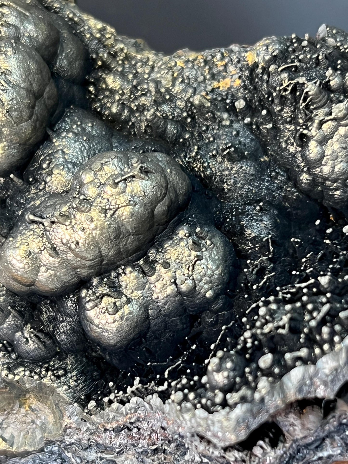 Museum Grade, Very Special Golden Color Stalactite And Botryoidal Formation Goethite Specimen - Crystal Gemstone AE 