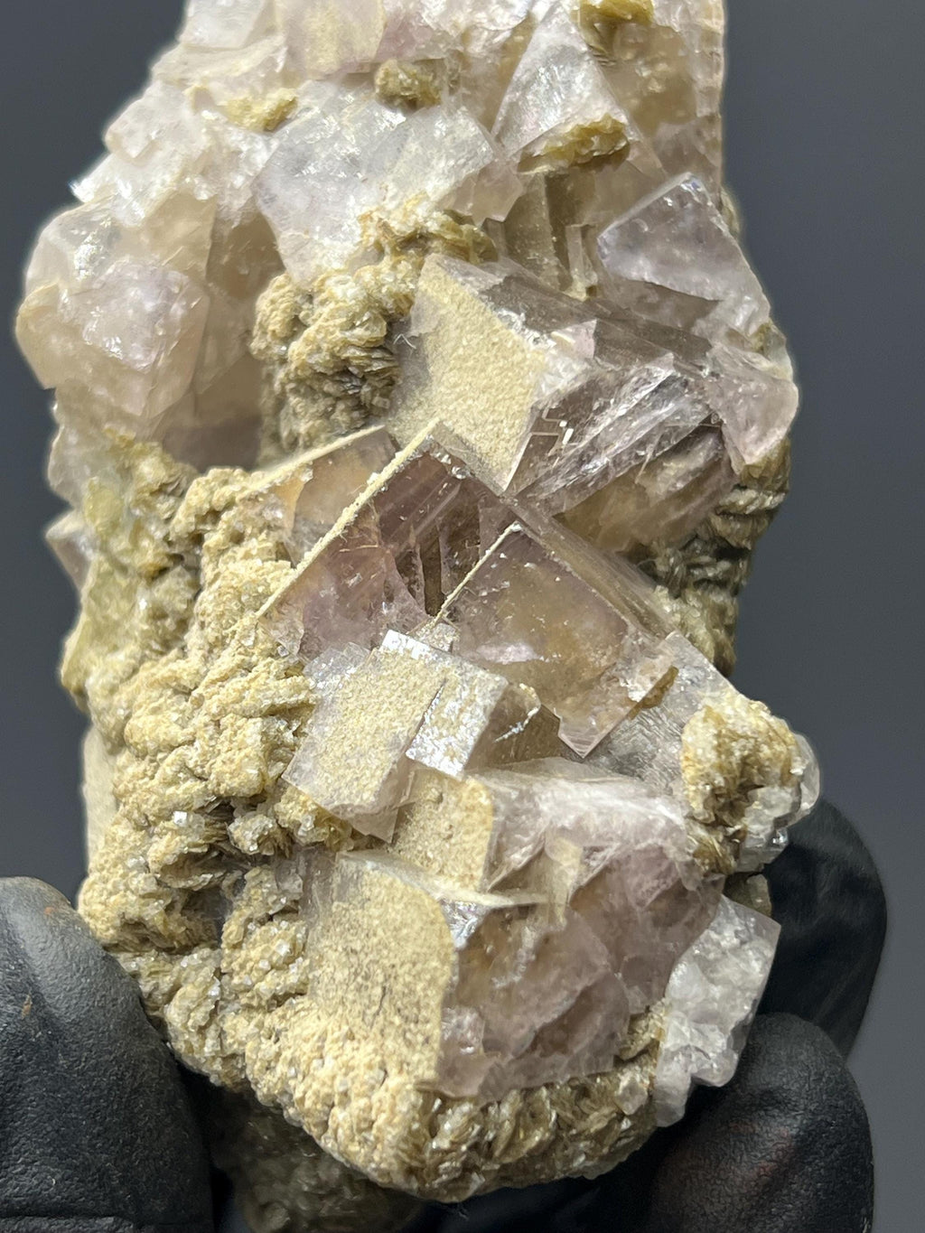 Fluorite On Albite Specimen - Crystal Gemstone AE 
