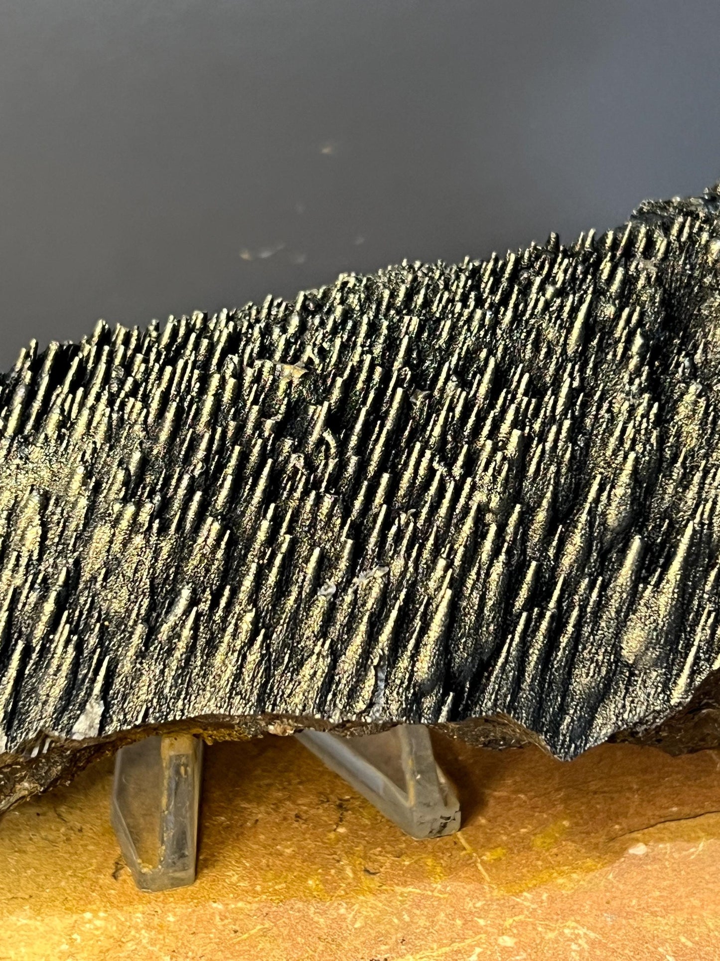 Museum Grade, Very Very Showy Golden Color Stalactite Goethite Specimen, For Special Collection - Crystal Gemstone AE 