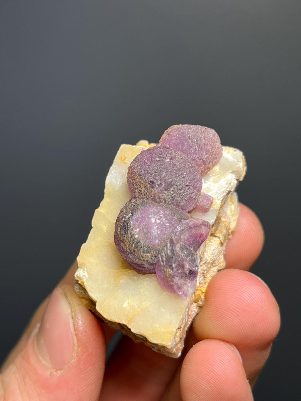 Rare! Purple Fluorite Balls On Matrix - Namibia - Crystal Gemstone AE 