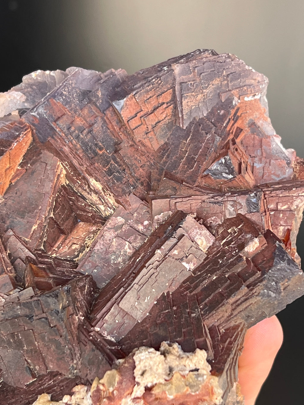 Red And Purple Fluorite Specimen