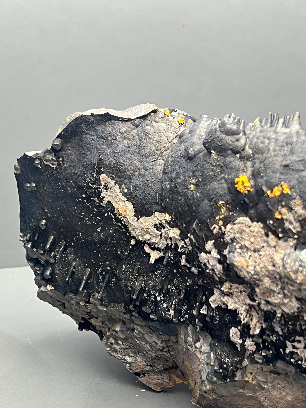 Large Size Limonite And Specularite On Stalactite Goethite - Crystal Gemstone AE 