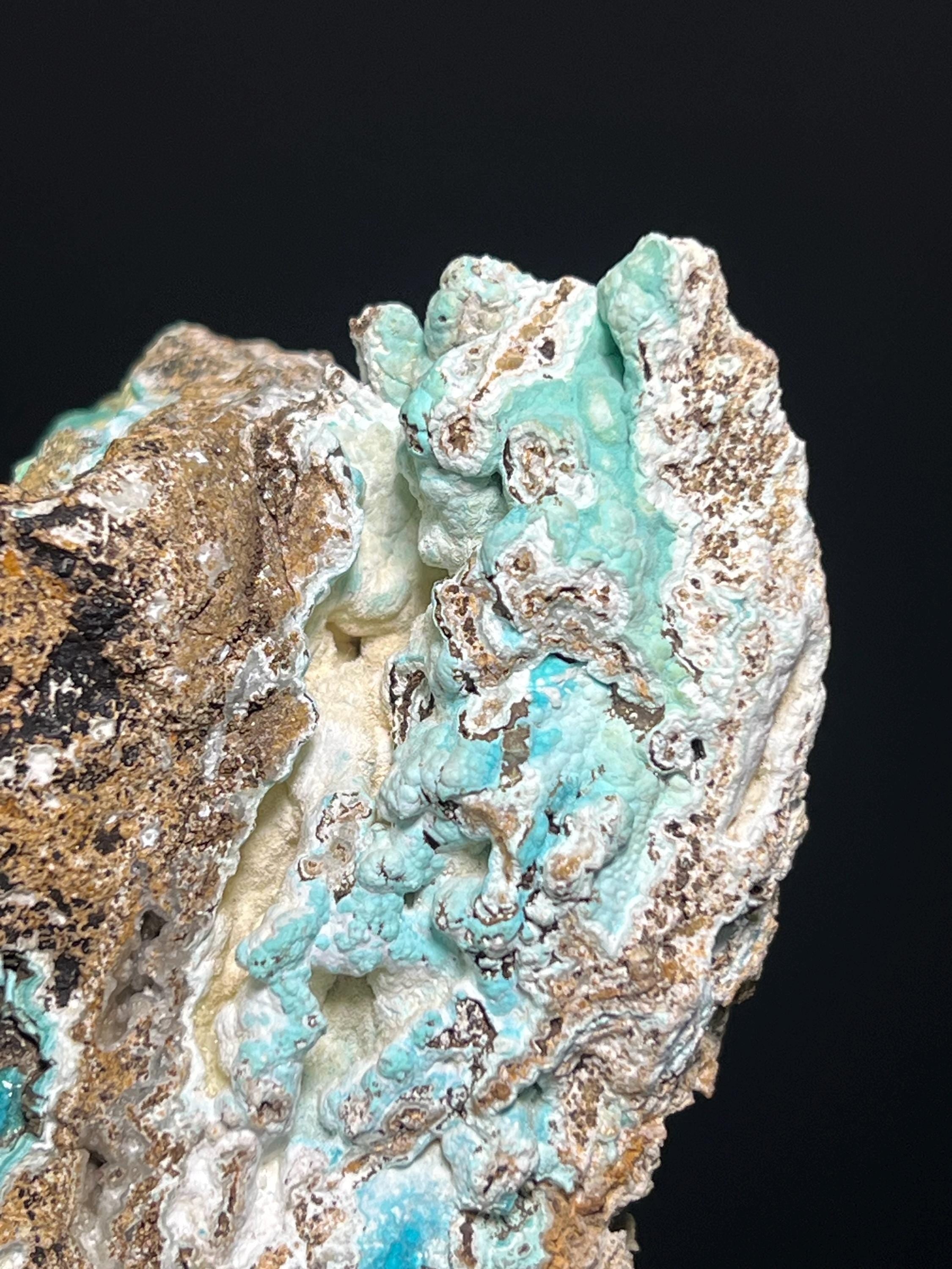 Teal Rosasite Specimen, Botryoidal Mineral, Mexico (290gram) - Crystal Gemstone AE 