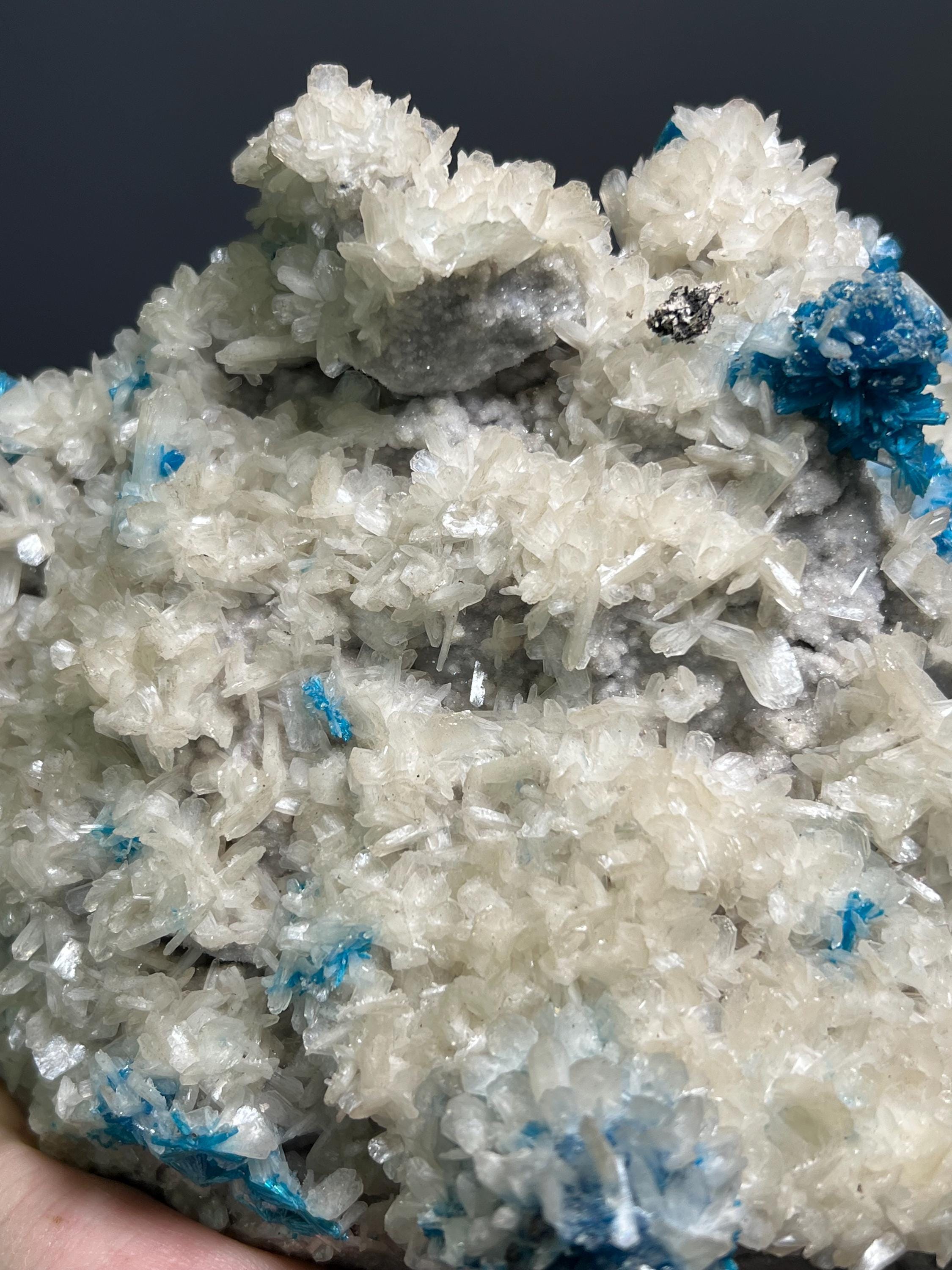 Museum Grade, Cavansite On Stilbite Specimen, 1,7kg - Crystal Gemstone AE 