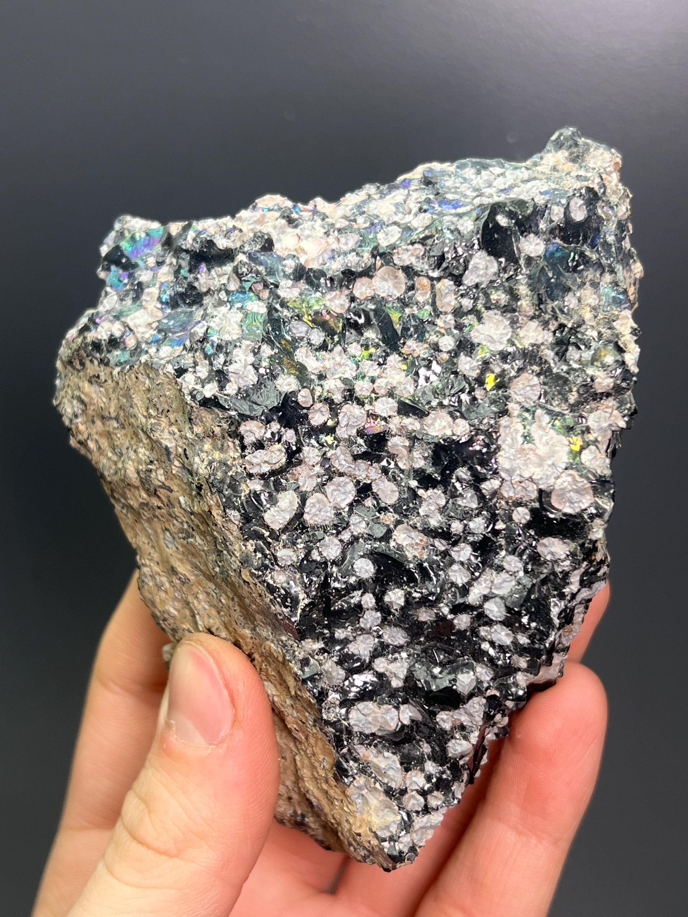 Double Sided Colored Alloy Snowflake Obsidian - Crystal Gemstone AE 