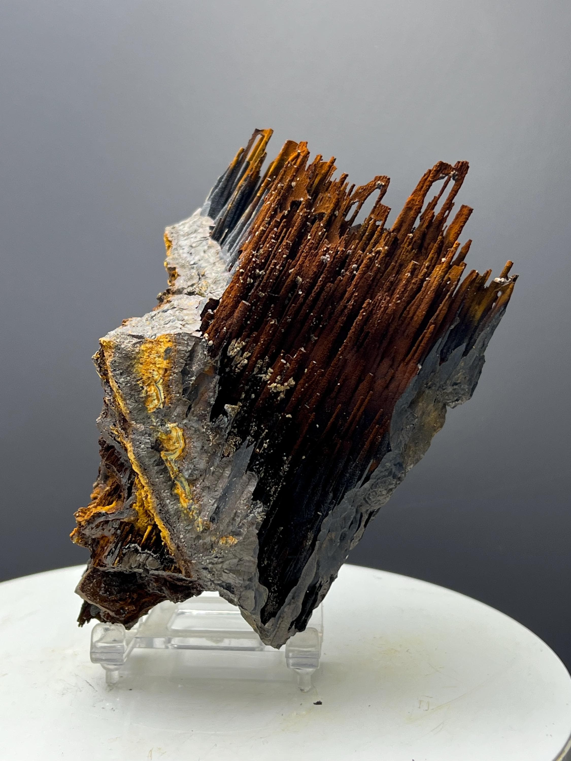 Limonite And Specularite With Velvet Function Stalactite Goethite Specimen - Crystal Gemstone AE 