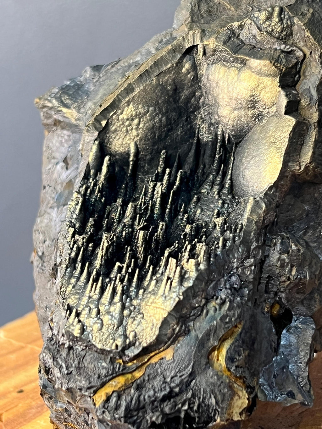 Museum Quality, Showy Golden Color Stalactite Goethite Specimen - Crystal Gemstone AE 