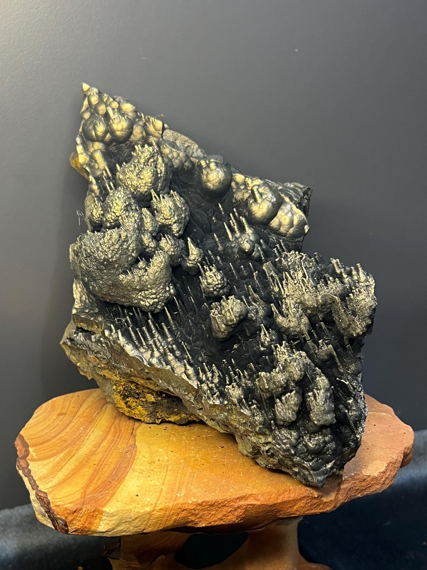 Museum Grade! Very Special Golden Color Stalactite Goethite Specimen - Crystal Gemstone AE 