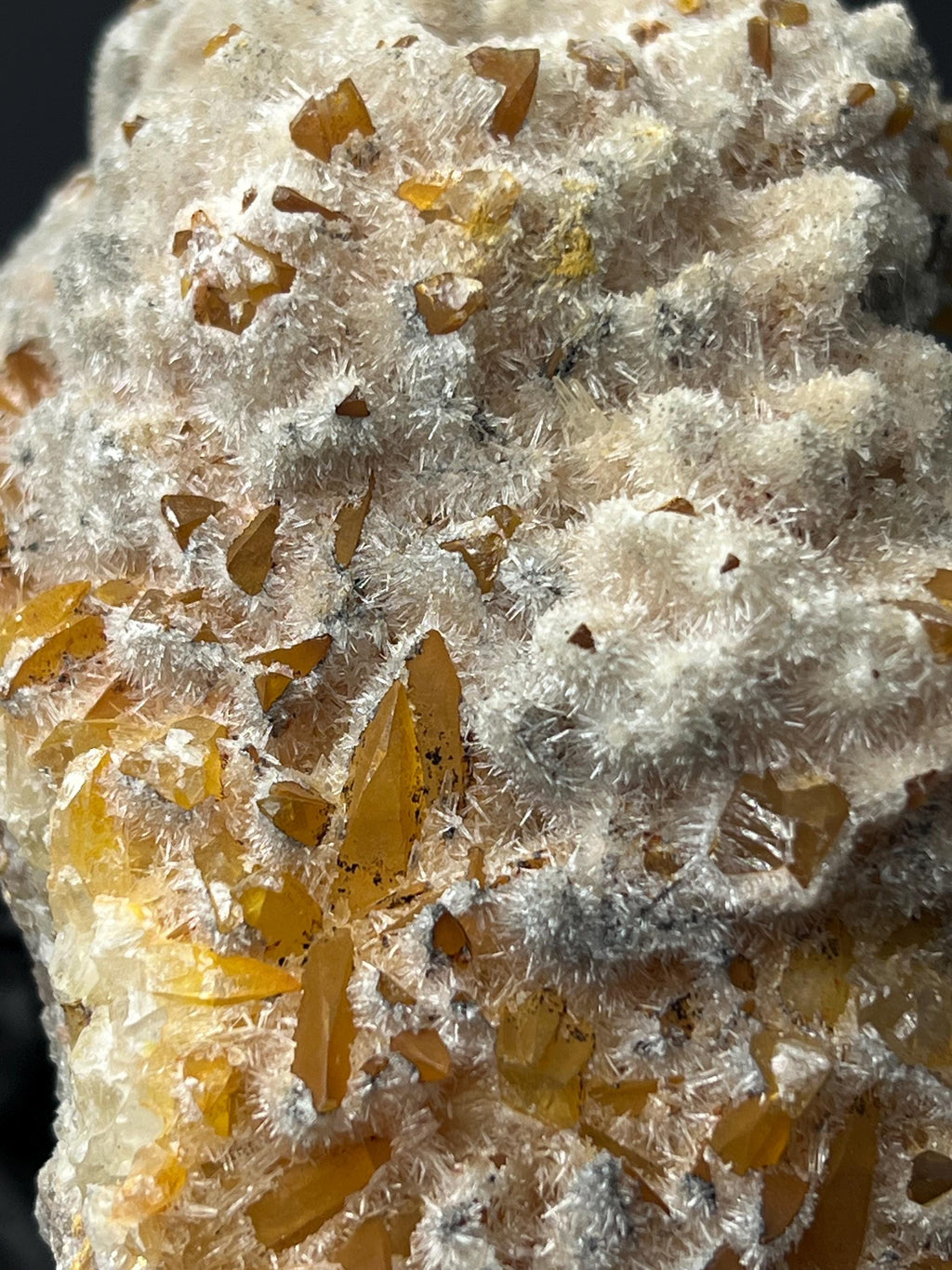 Feather Crystal Calcite Specimen, Orange Crystal from Turkey - Crystal Gemstone AE 