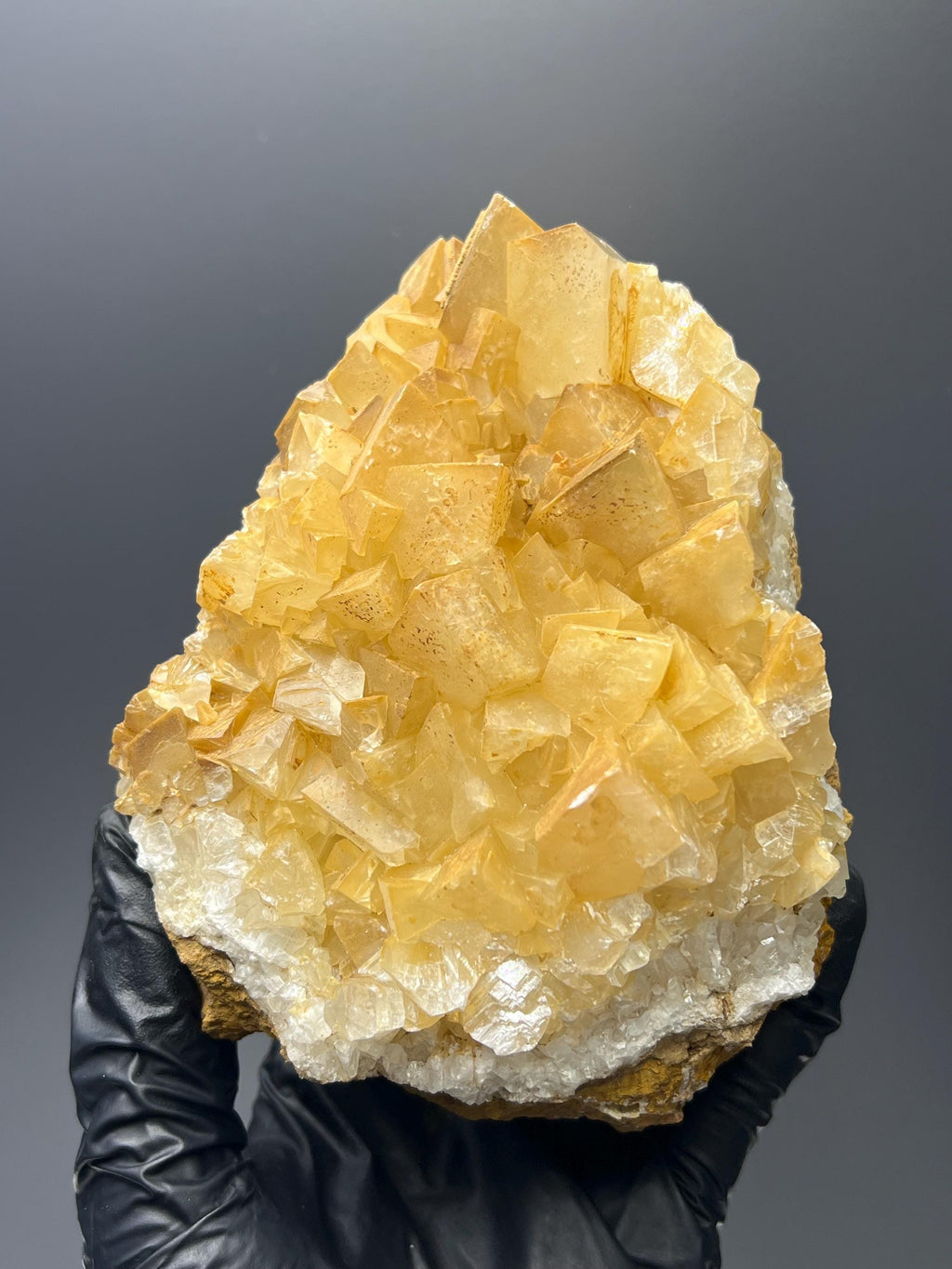Orange Crystal Calcite Specimen - Crystal Gemstone AE 