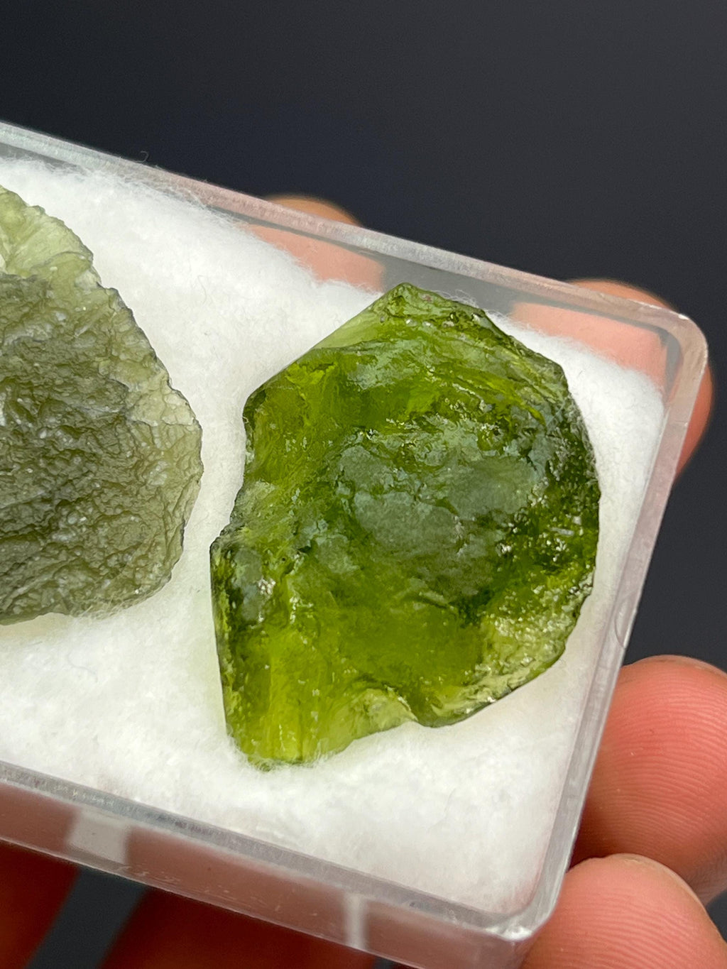2 Pieces Moldavite Specimens - Crystal Gemstone AE 