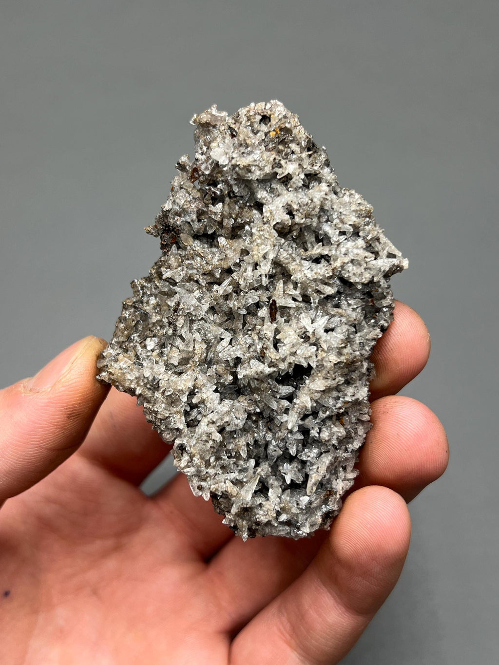 Crystal Calcite on Hematite, Turkish Mineral Specimen - Crystal Gemstone AE 