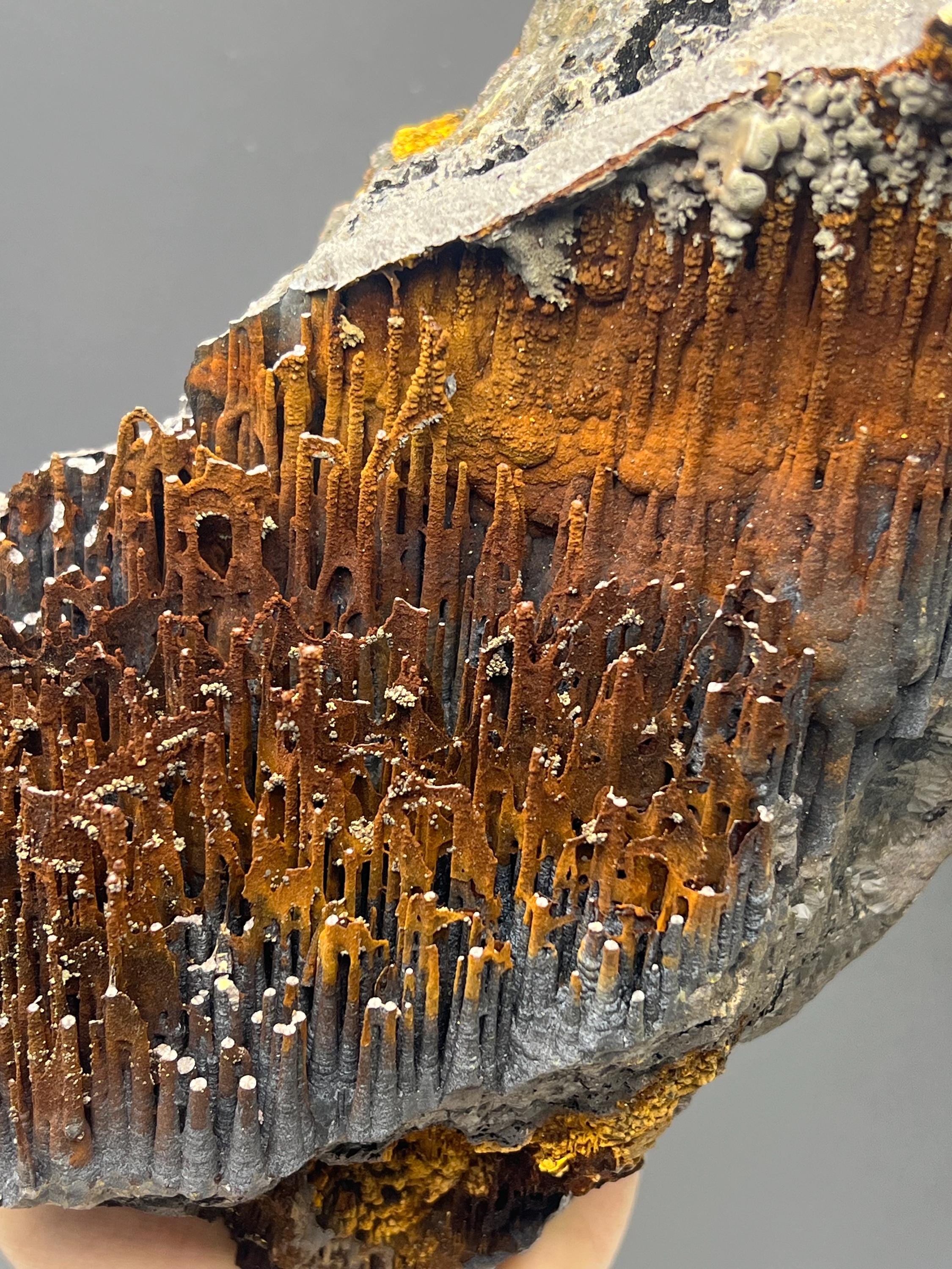 Museum Grade, Limonite With Velvet Function Stalactite Goethite, For Special Collection - Crystal Gemstone AE 
