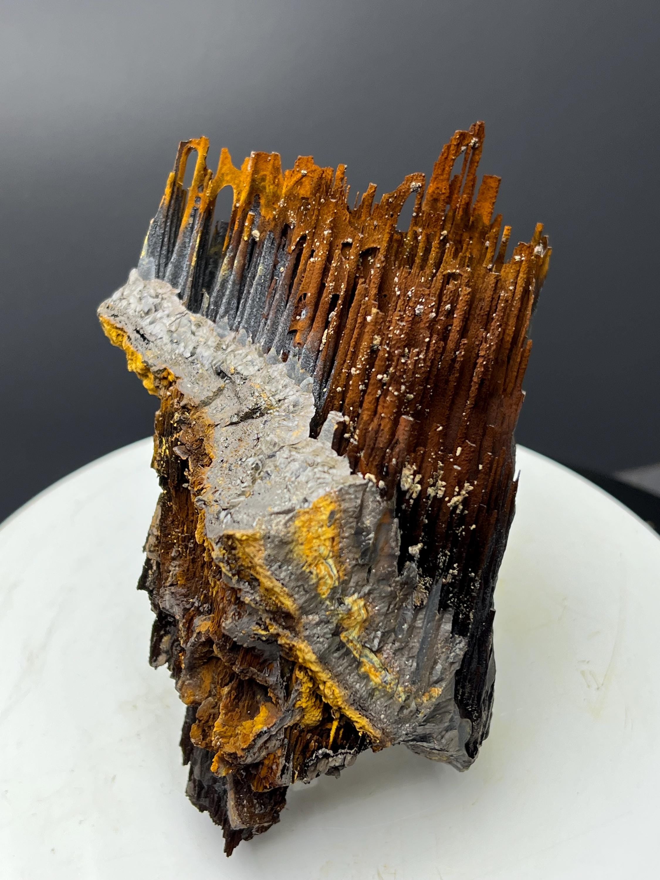 Limonite And Specularite With Velvet Function Stalactite Goethite Specimen - Crystal Gemstone AE 