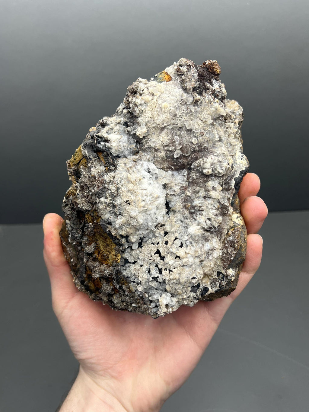 Very Special, Large Size Crystal Calcite On Hematite, For Special Collections - Crystal Gemstone AE 
