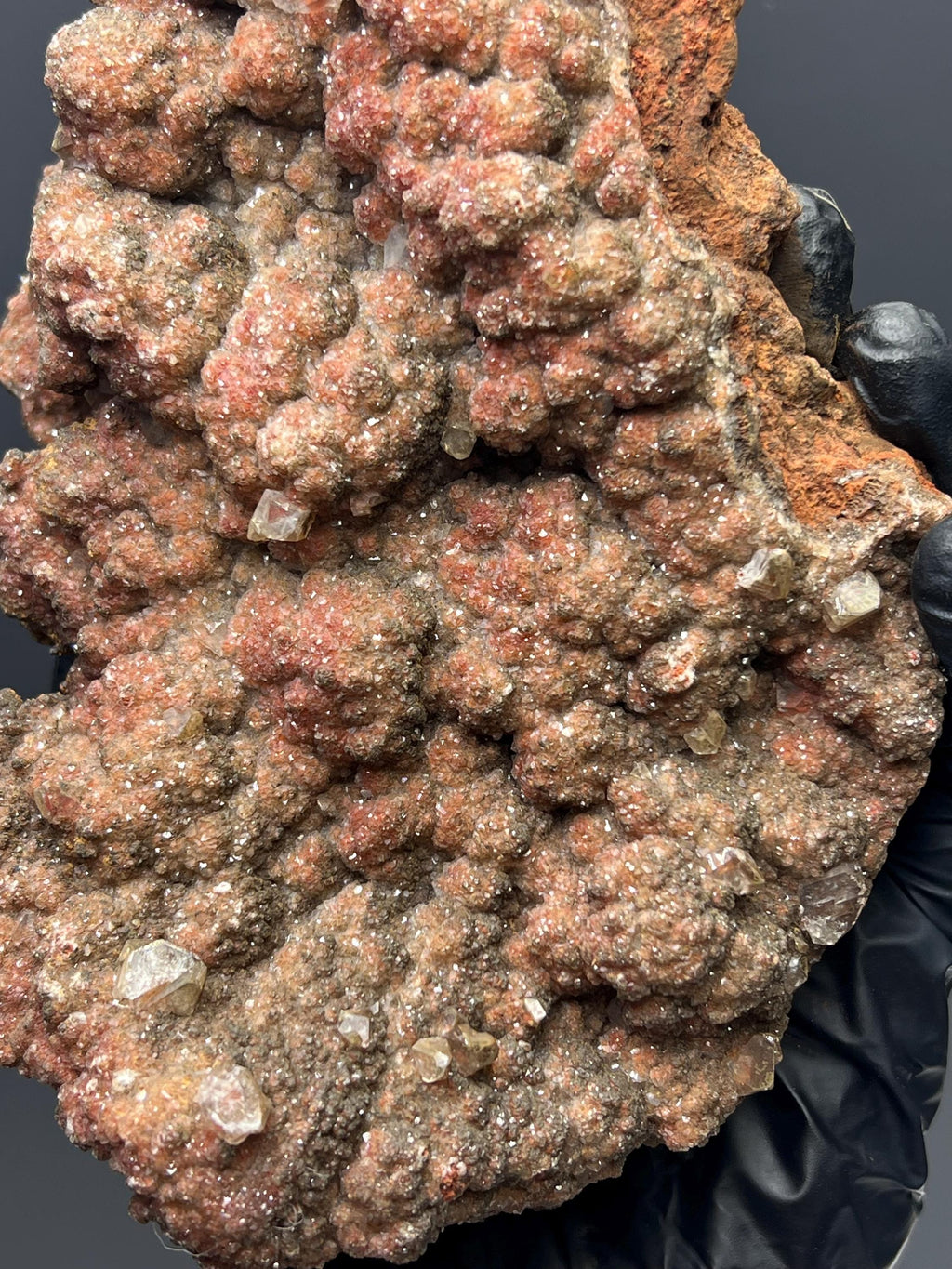 Druzy Red Crystal Calcite - Crystal Gemstone AE 