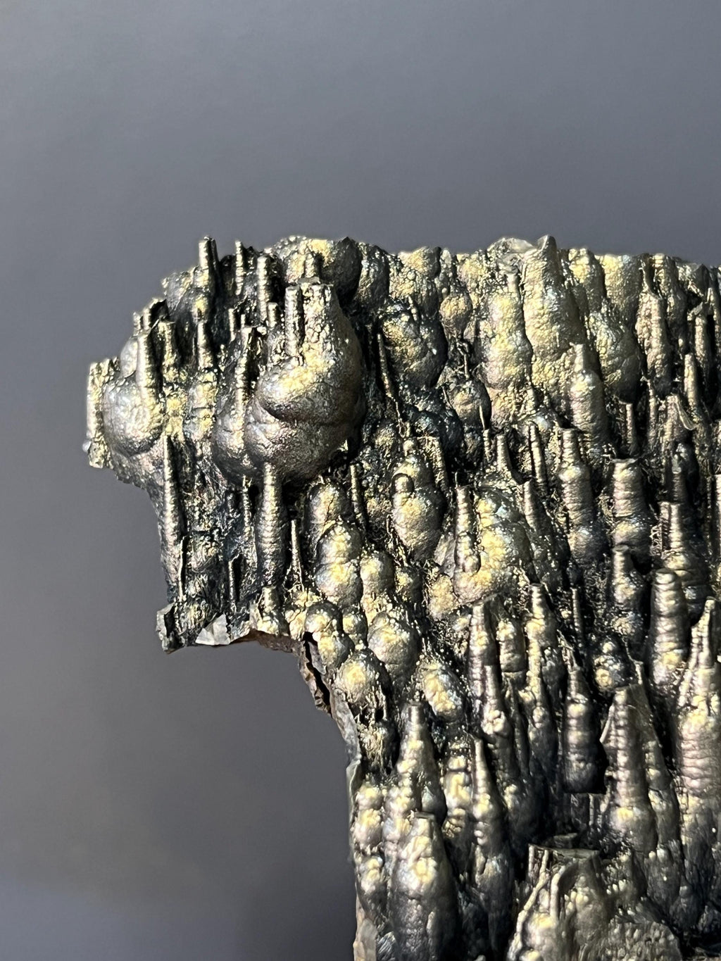 Museum Quality! Very Special Golden Color Stalactite Goethite Specimen - Crystal Gemstone AE 