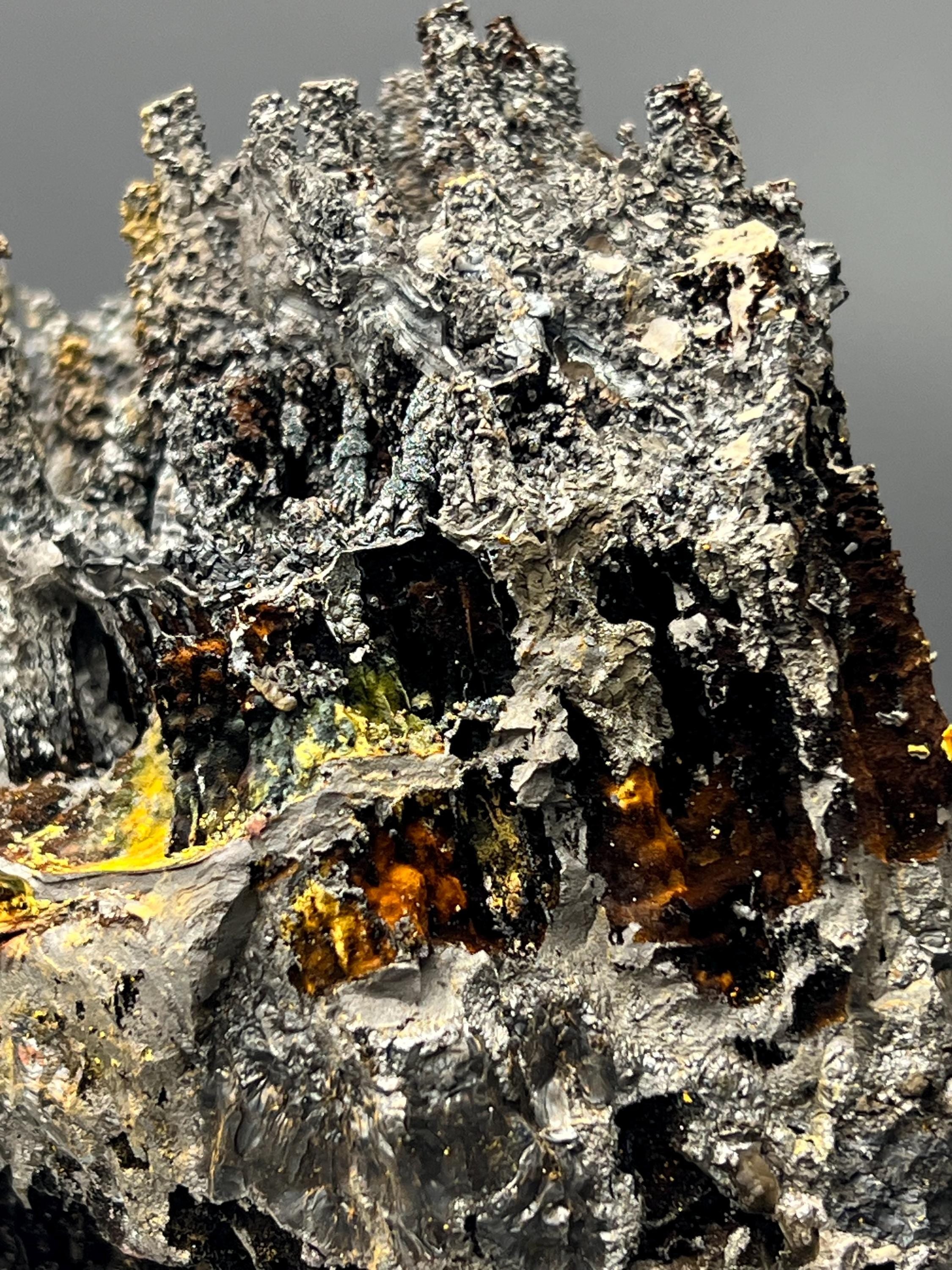 Museum Grade, Very Special Specularite And Limonite With Stalactite Goethite Specimen, For Special Collection - Crystal Gemstone AE 