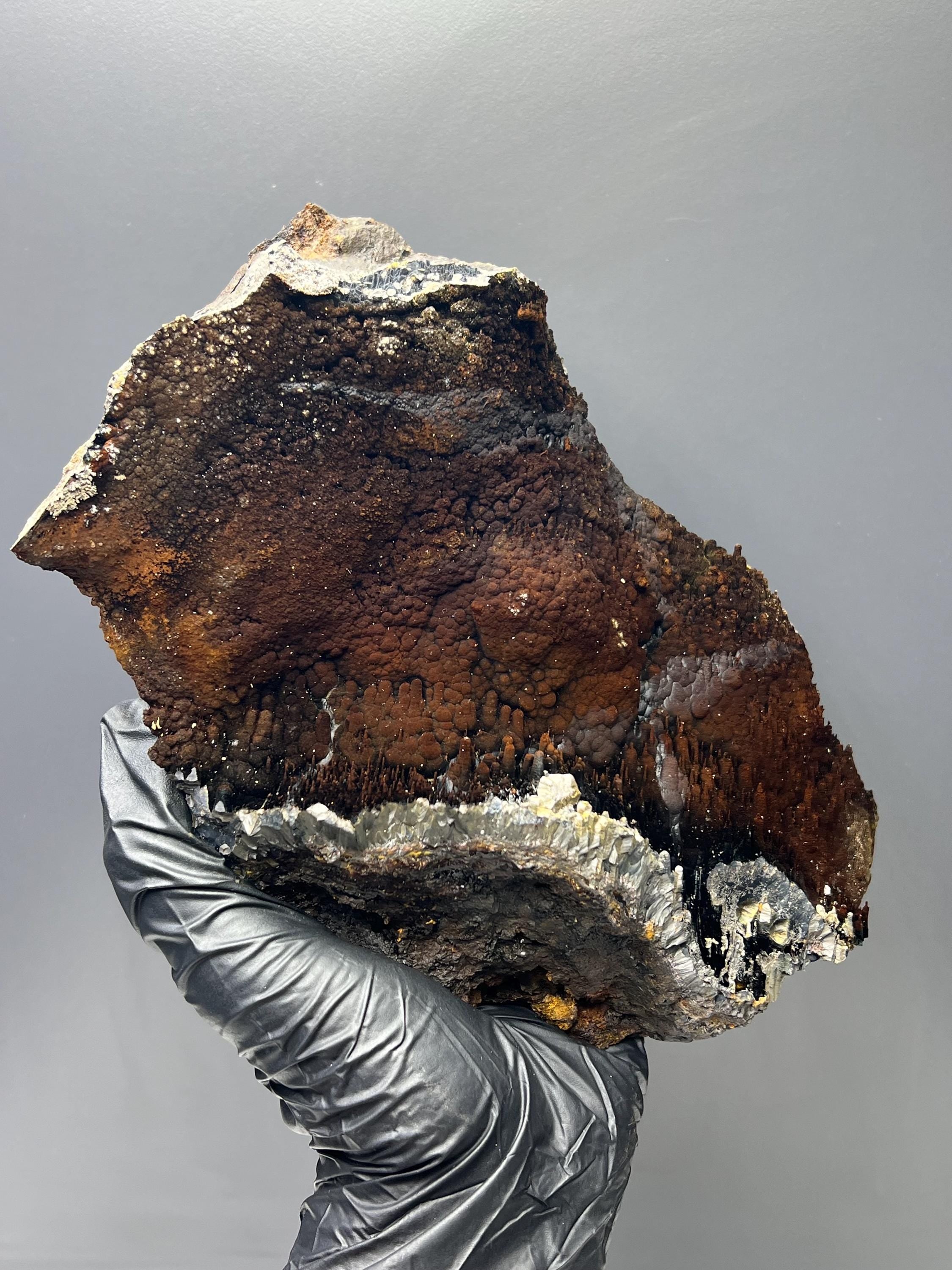 Specularite Limonite Goethite Mineral Specimen, Stalactite Botryoidal Formation, Turkey - Crystal Gemstone AE 