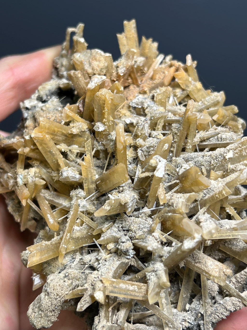 Very Showy Golden Selenite Specimen, 244gram - Crystal Gemstone AE 