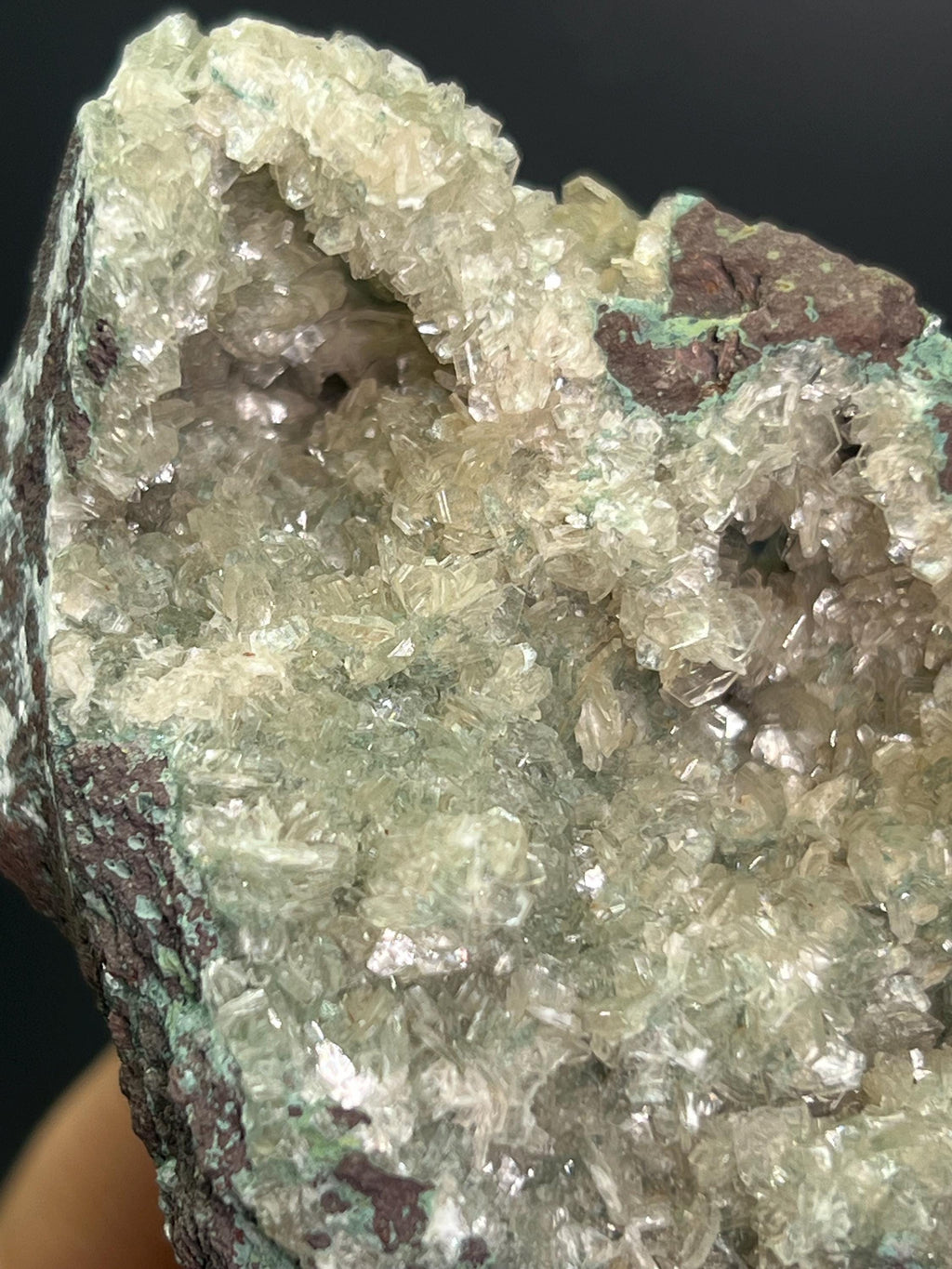 Rosasite With Quartz - Crystal Gemstone AE 