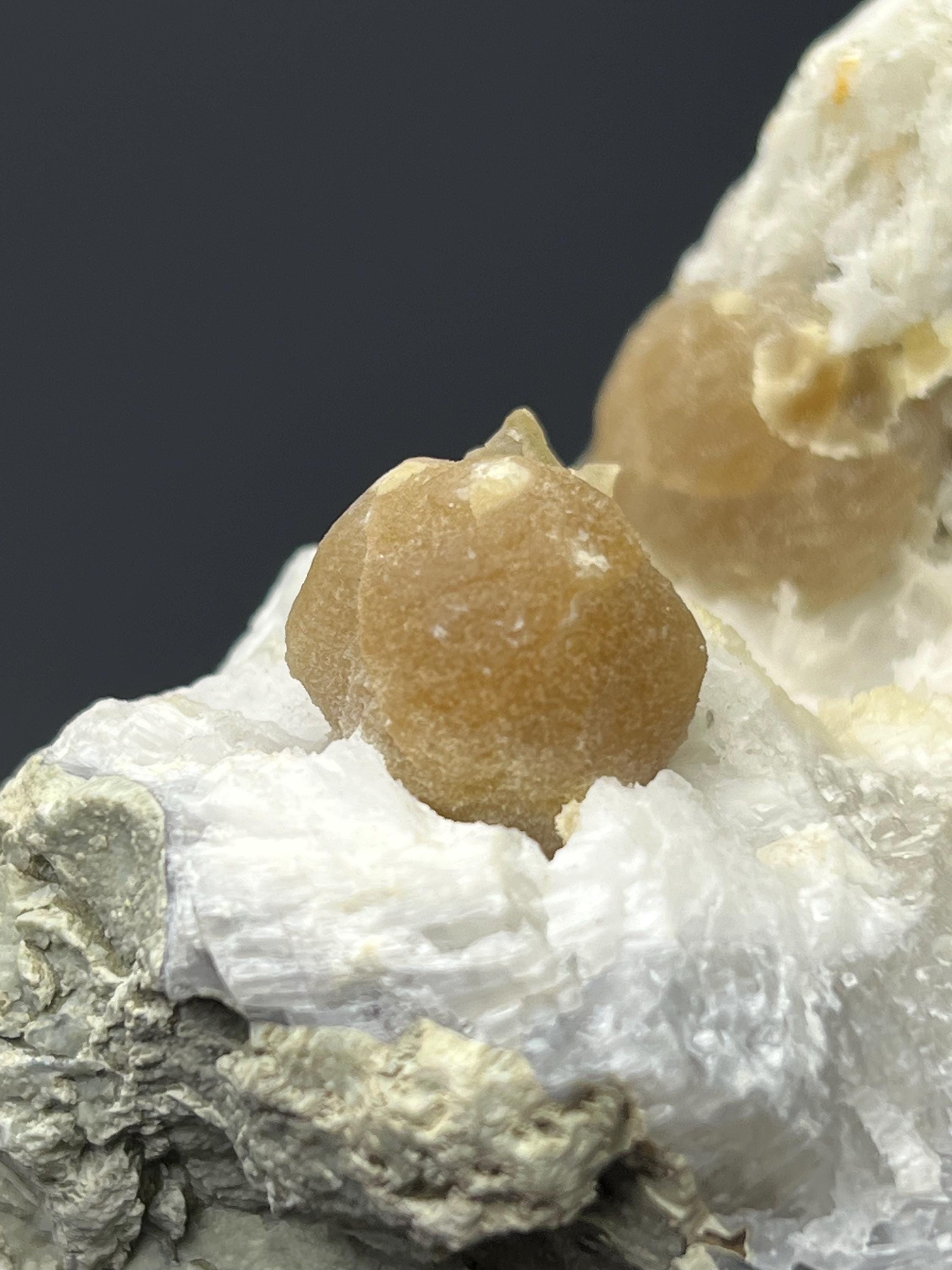 Barite On Colemanite Specimen - Crystal Gemstone AE 