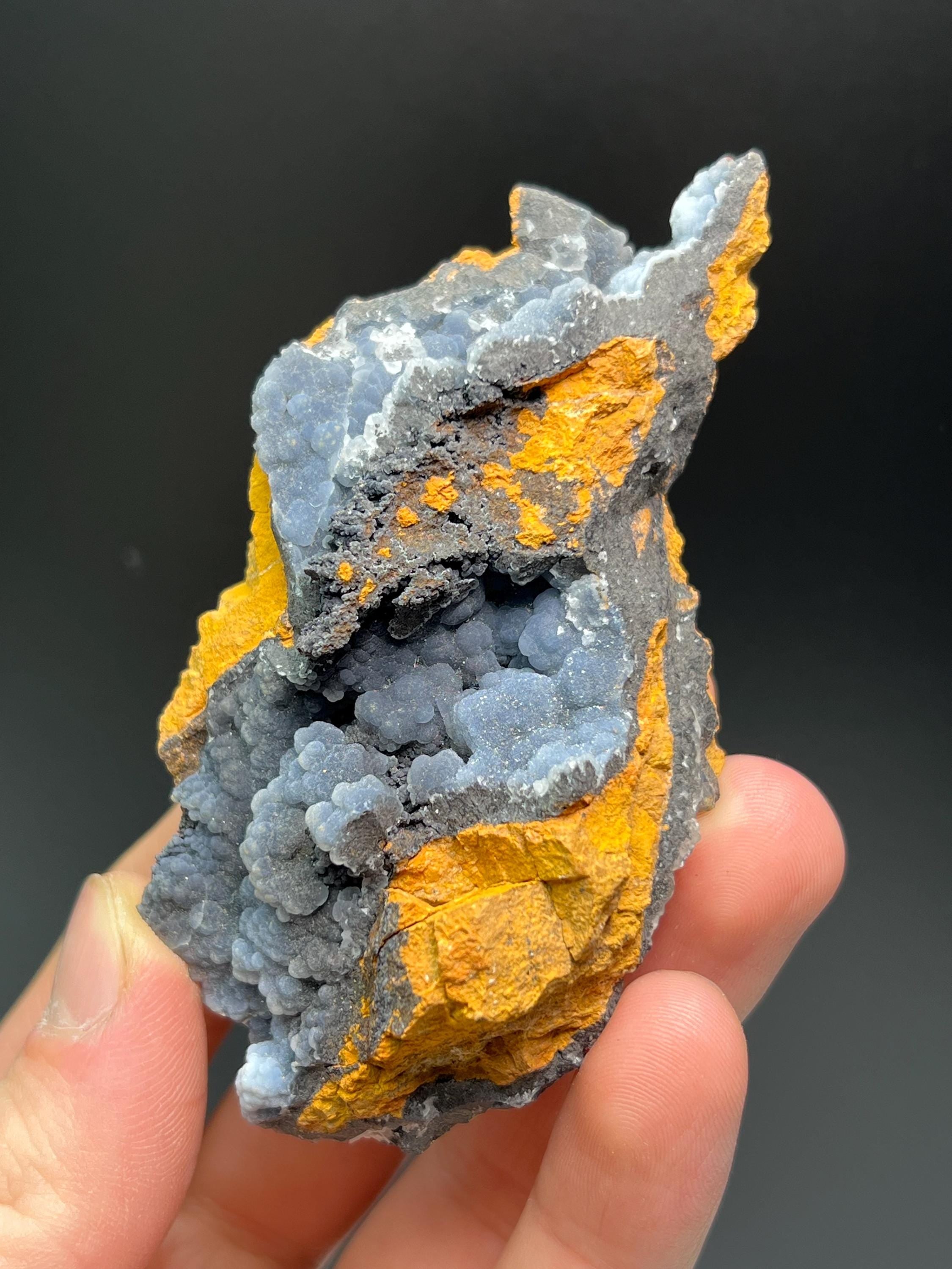 Blue Chalcedony Specimen - Crystal Gemstone AE 