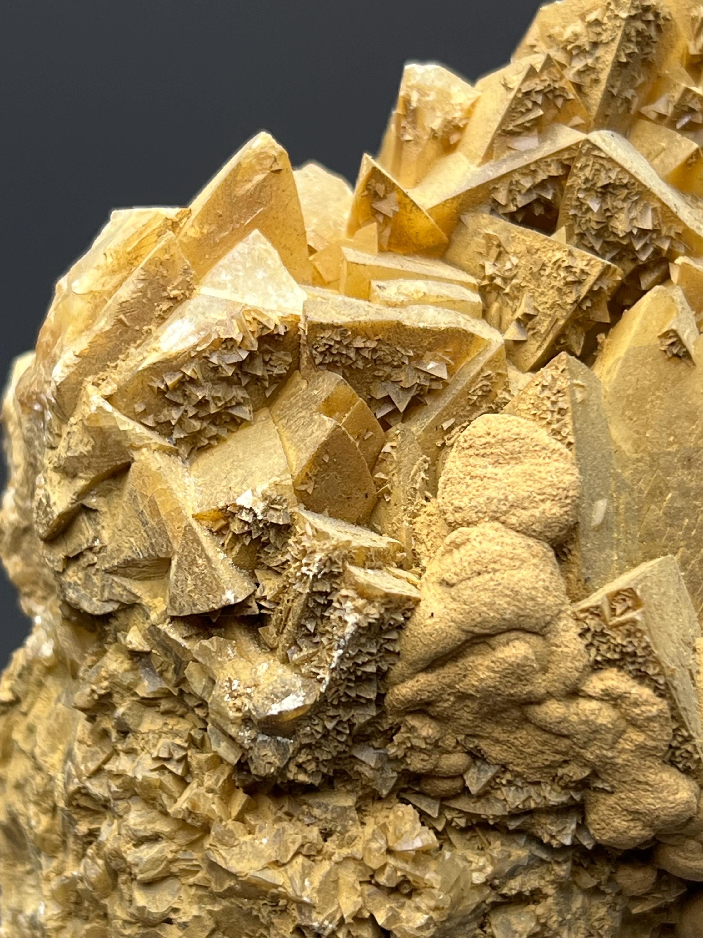 Orange Crystal Calcite Specimen - Crystal Gemstone AE 