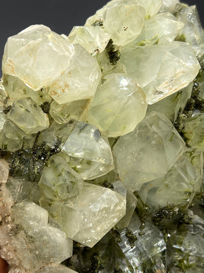 2 Sided Epidote With Lodolite Quartz