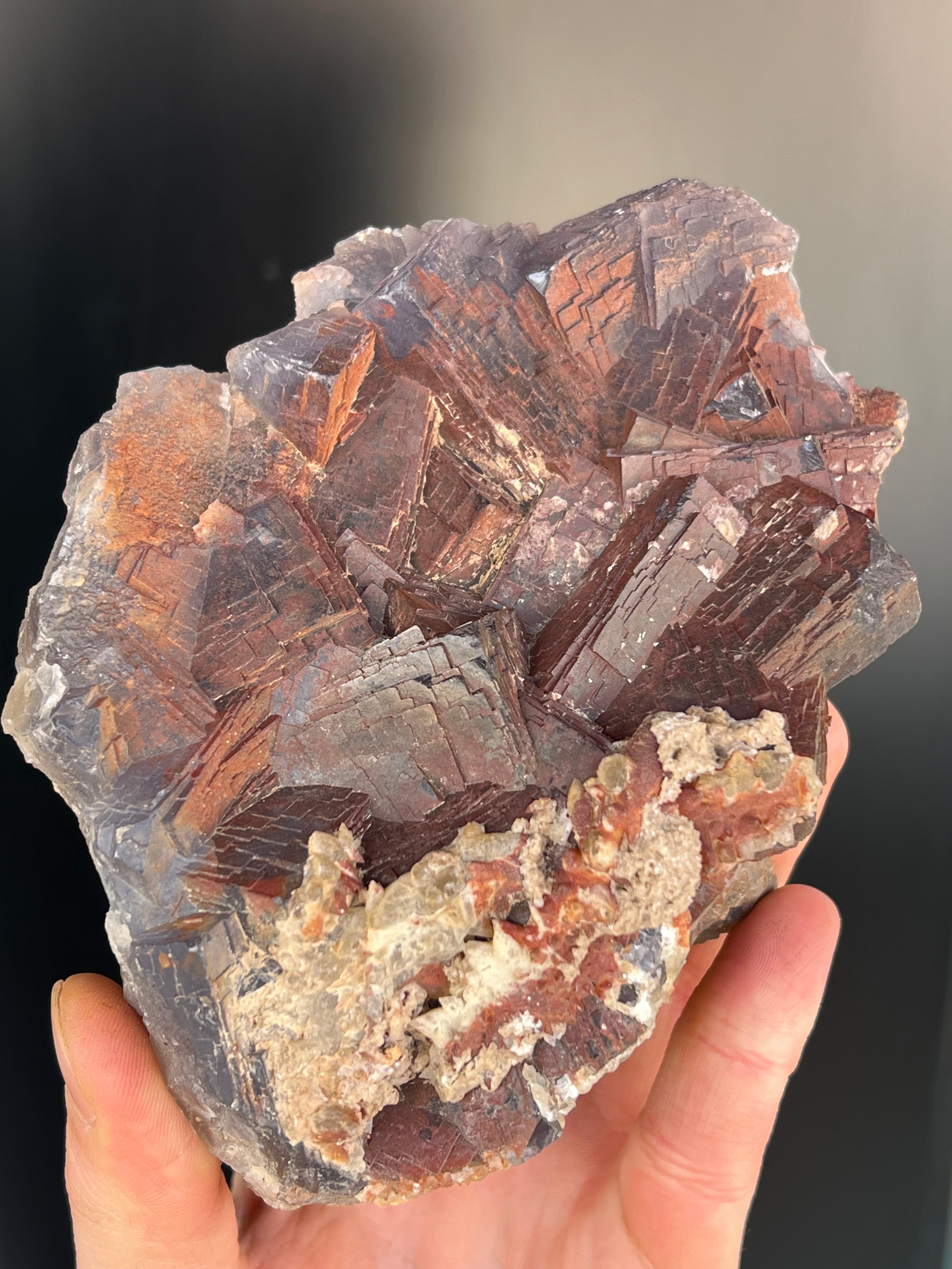 Red And Purple Fluorite Specimen