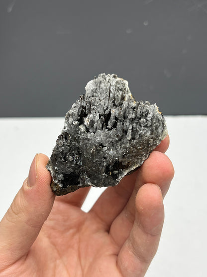 Museum Quality! Crystal Calcite On Stalactite Hematite