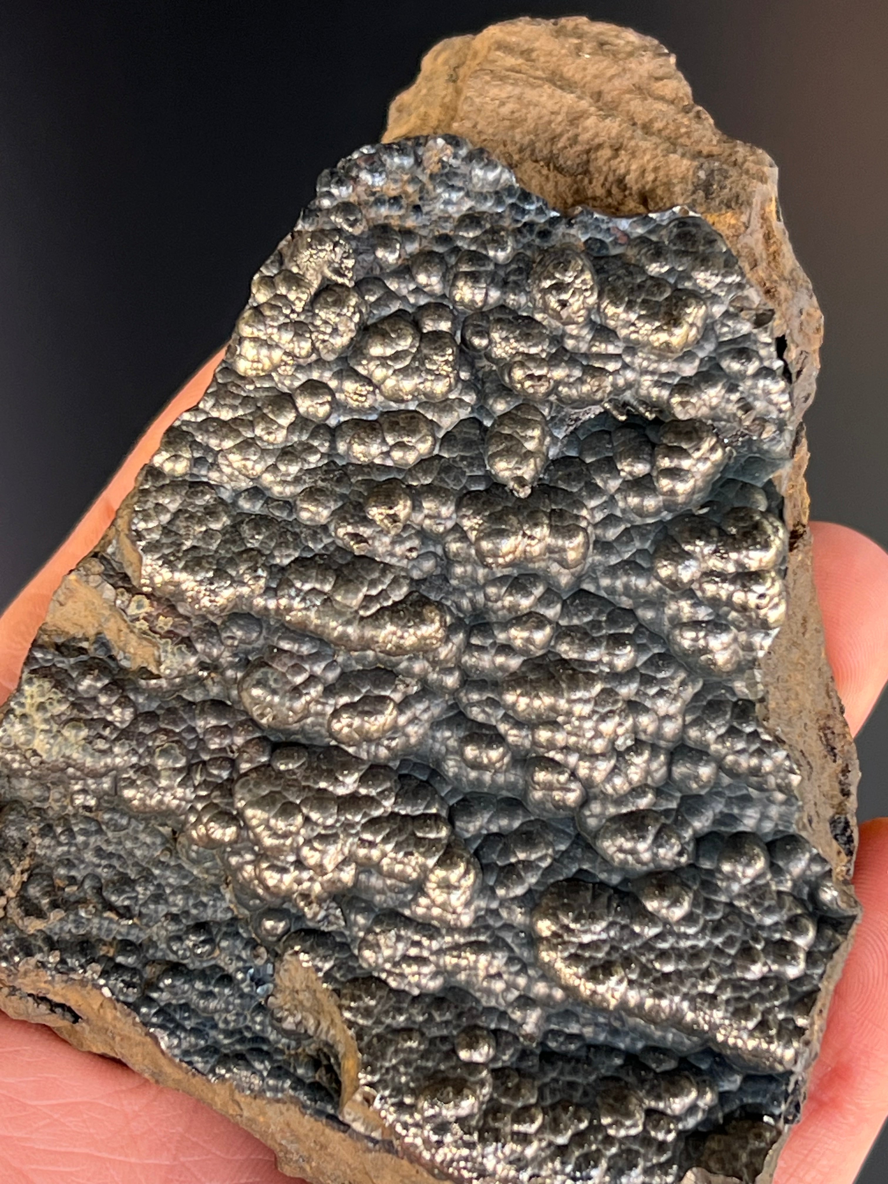 “Museum Grade” Golden Color 2 Sided Botryoidal Goethite