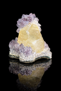 Museum Quality Very Rare Amethyst On Calcite - Crystal Gemstone AE 