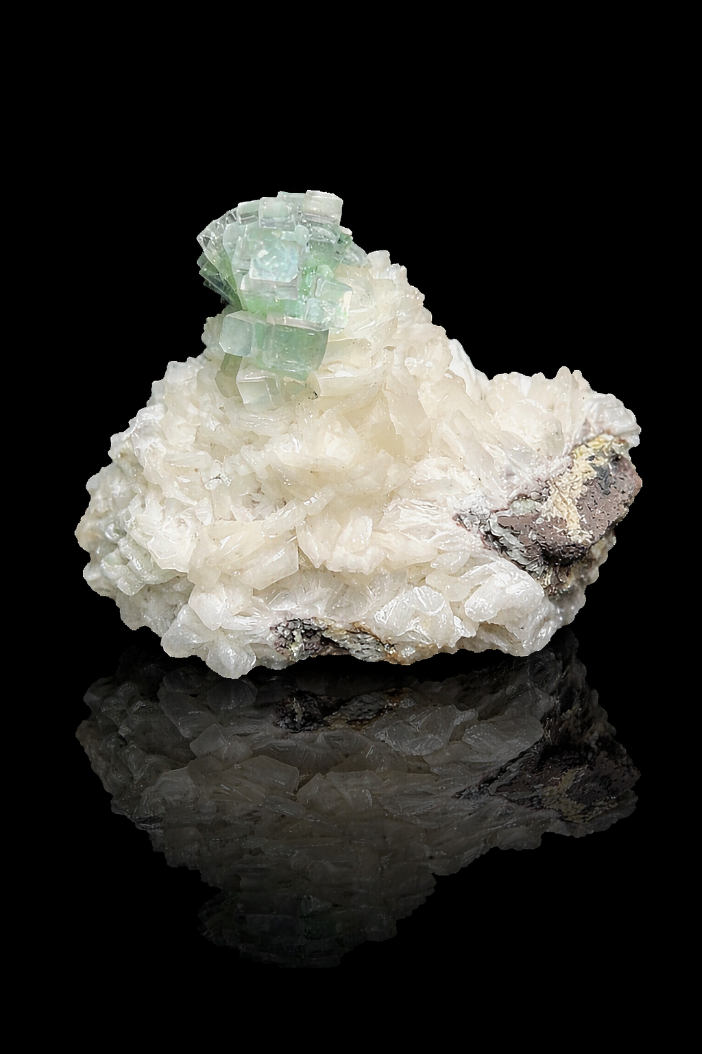 Museum Grade, Discoball Fluorapophyllite With Stilbite - Crystal Gemstone AE 