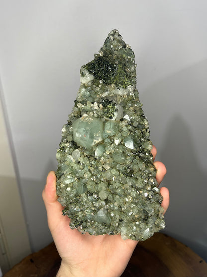 Very Special! Epidote With Lodolite Quartz