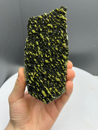 Light Green Epidote With Black Epidote🖤💚