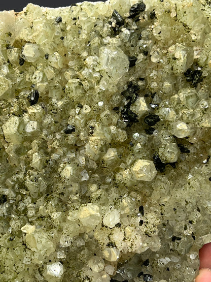 Very Unique! Green Chlorite And Black Epidote With Lodolite Quartz