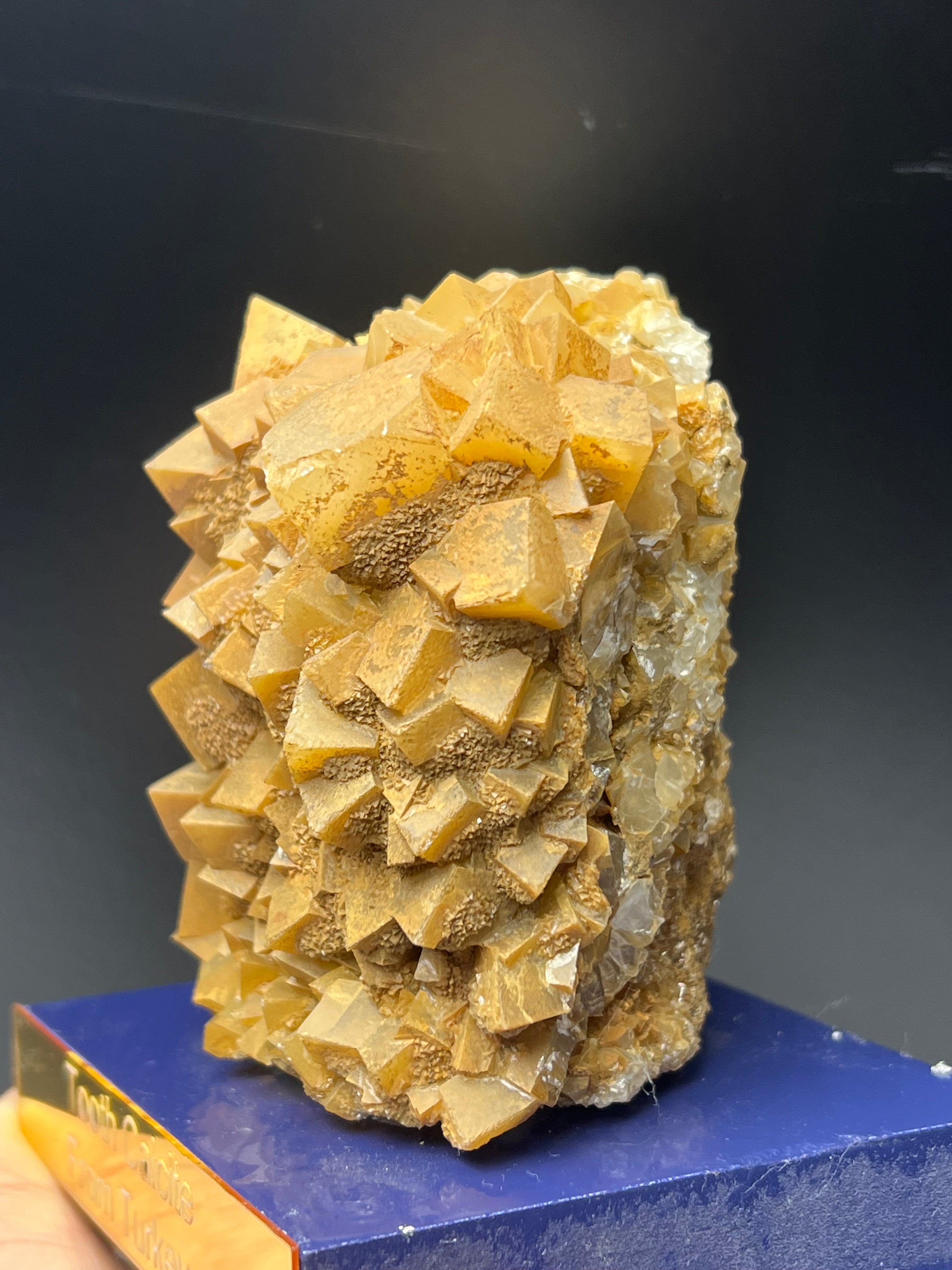 Tooth Orange Crystal Calcite Specimen
