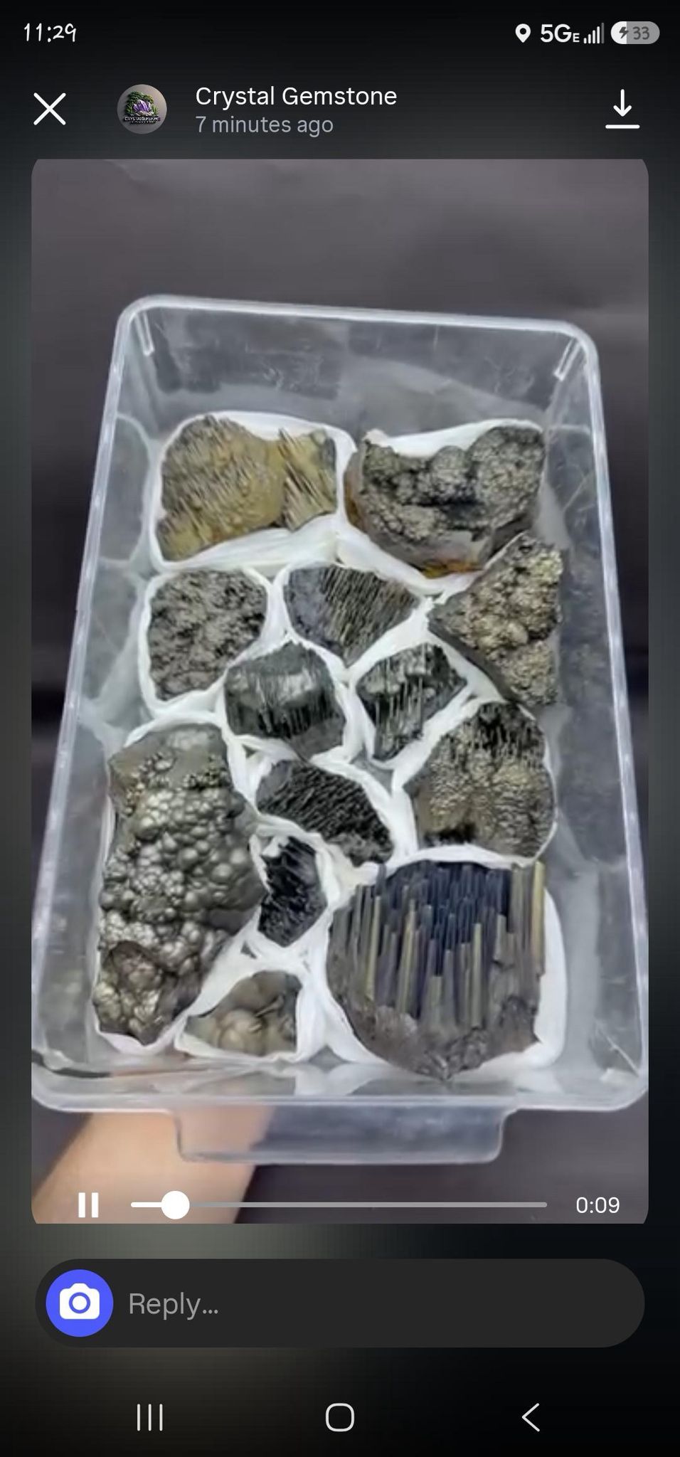 Reserved 3 Golden Goethite Box