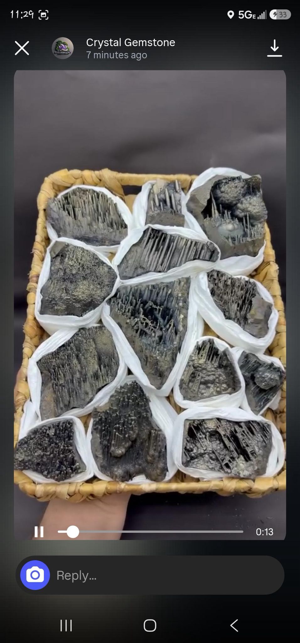 Reserved 3 Golden Goethite Box
