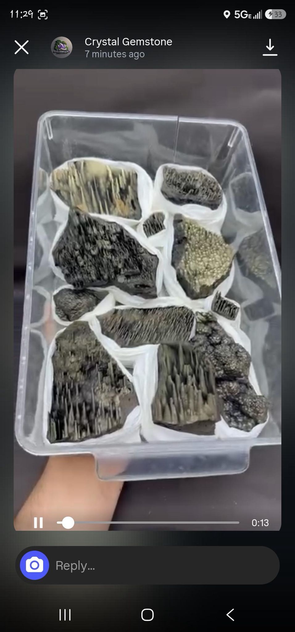 Reserved 3 Golden Goethite Box