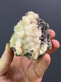 Crystal Calcite On Goethite - Crystal Gemstone AE 