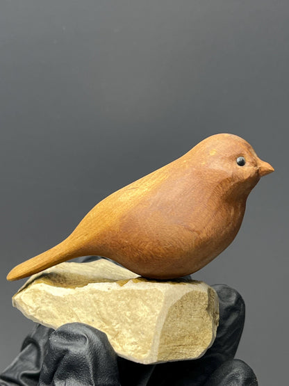 Wood Bird On Matrix - Crystal Gemstone AE 