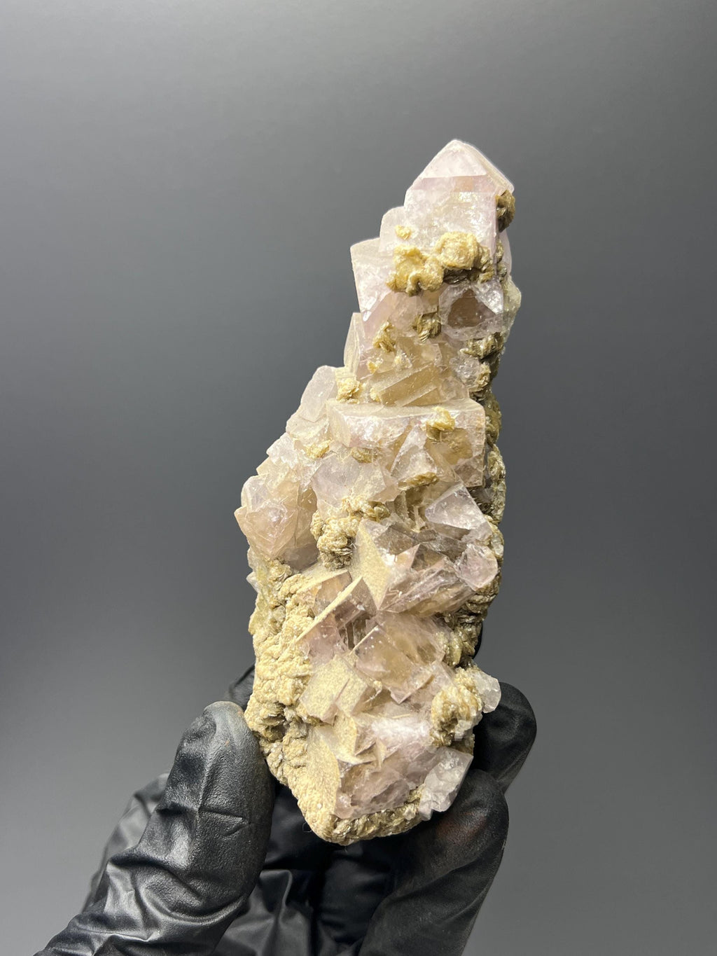 Fluorite On Albite Specimen - Crystal Gemstone AE 