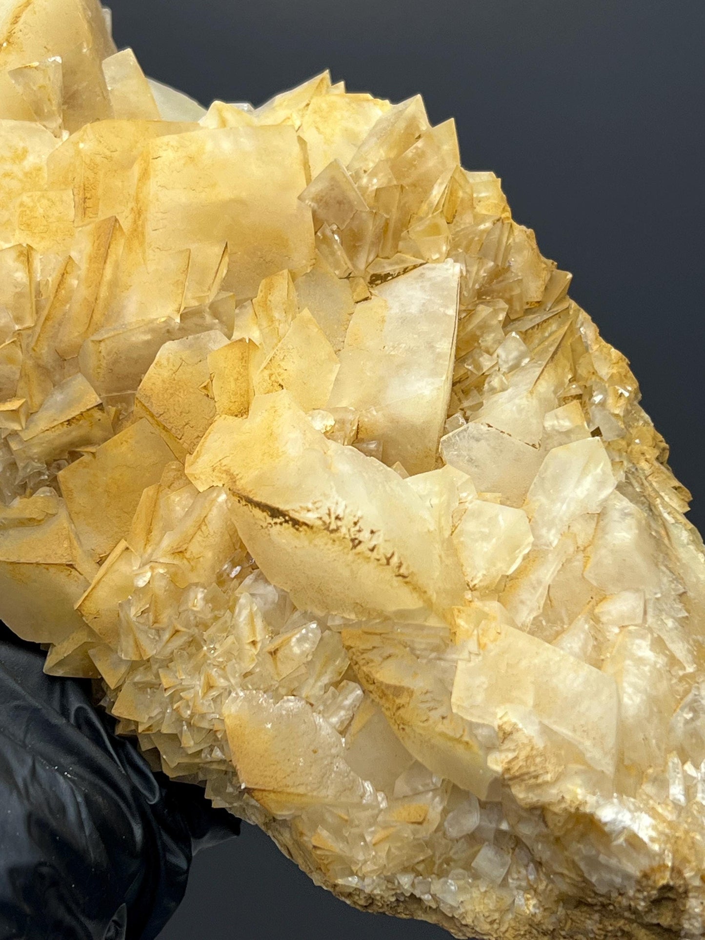 Large Orange Crystal Calcite Specimen - Turkish Mineral Decor