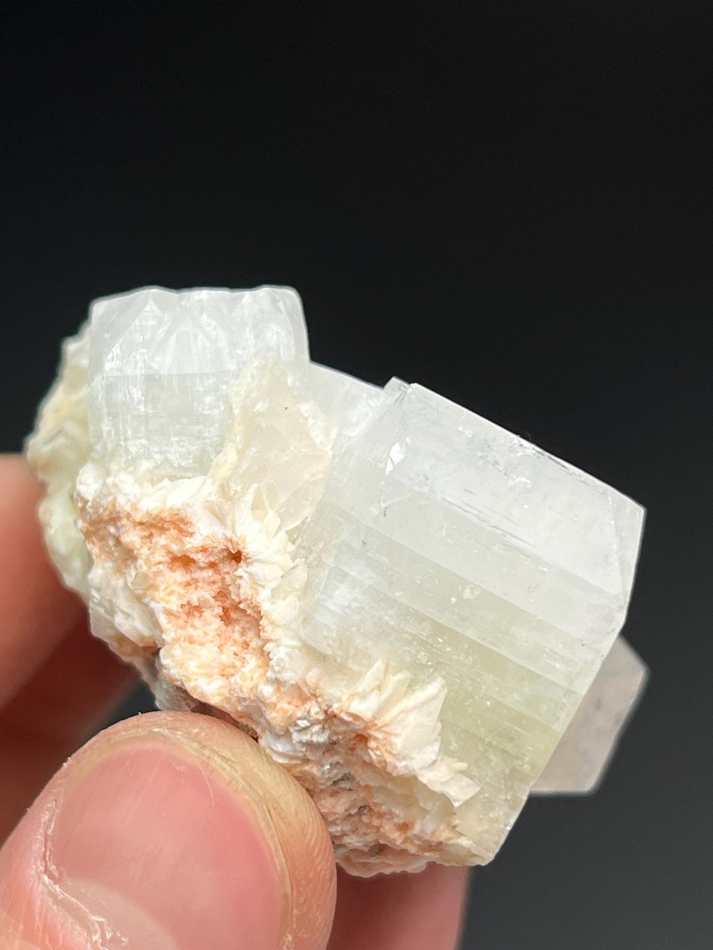 Fluorapophyllite With Apophyllite Stilbite - Crystal Gemstone AE 